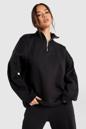 Womens Premium Half Zip Sweatshirt - - L - boohoo - Modalova
