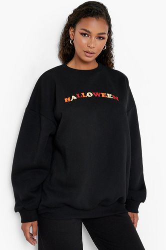 Womens Oversized Halloween Embroidered jumper - - S - boohoo - Modalova