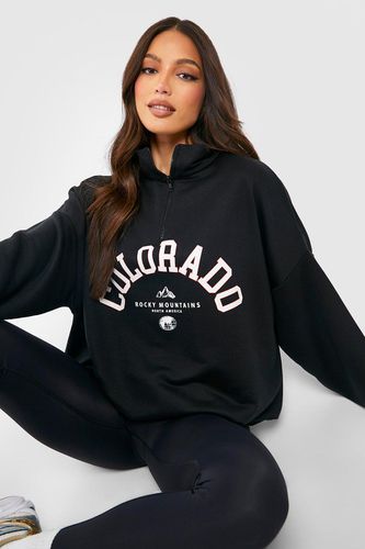 Womens Tall Colorado Half Zip Sweatshirt - - S - boohoo - Modalova