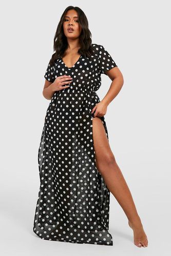 Womens Plus Polka Maxi Beach Kaftan - - 16 - boohoo - Modalova