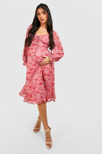 Womens Maternity Occasion Ditsy Skater Dress - - 10 - boohoo - Modalova