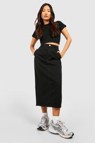 Womens Petite Denim Midaxi Skirt - - 10 - boohoo - Modalova