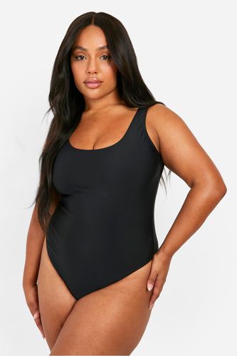 Womens Plus Tummy Control Scoop Swimsuit - - 16 - boohoo - Modalova