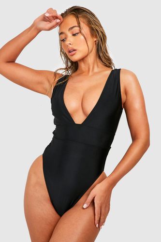 Womens Essentials Plunge Swimsuit - - 10 - boohoo - Modalova