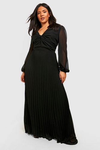 Womens Plus Chiffon Twist Front Maxi Dress - - 22 - boohoo - Modalova
