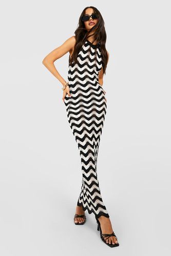 Womens Zig Zag Crochet Maxi Dress - - S - boohoo - Modalova