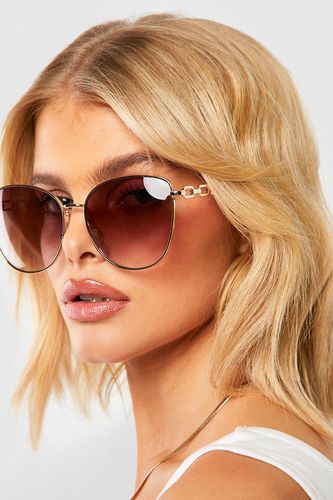 Womens Tan Cat Eye Sunglasses - - One Size - boohoo - Modalova