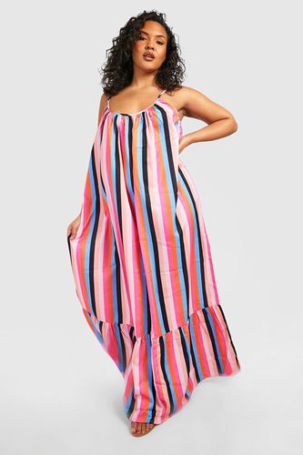 Womens Plus Stripe Drop Hem Maxi Dress - - 22 - boohoo - Modalova