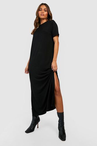 Womens Oversized Cotton Midi T-shirt Dress - - 10 - boohoo - Modalova