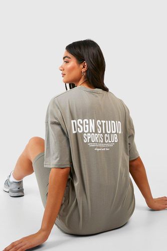 Womens Sports Club Slogan Oversized T-shirt - - S - boohoo - Modalova