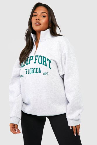 Womens Plus Florida Varsity Half Zip - - 16 - boohoo - Modalova