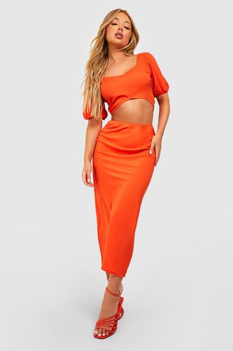Womens Midaxi Skirt - Orange - 6 - boohoo - Modalova