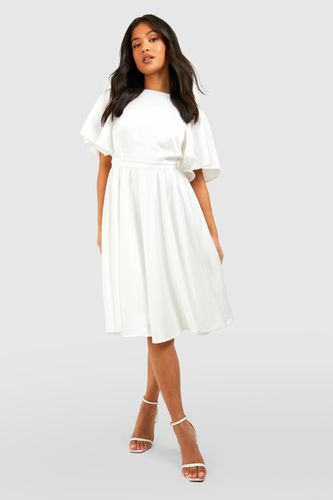 Womens Petite Premium Satin Angel Sleeve Midi Dress - - 10 - boohoo - Modalova