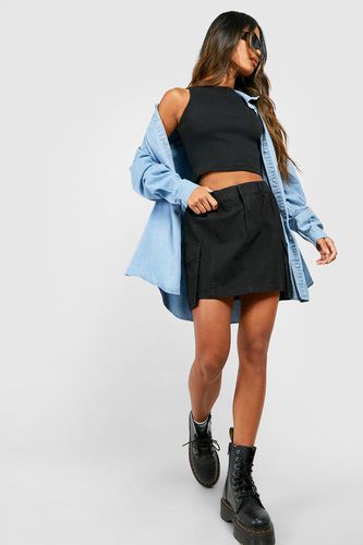 Womens Elasticated Waist Micro Mini Cargo Skirt - - 10 - boohoo - Modalova