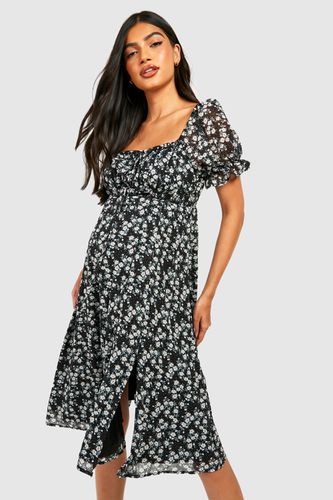 Womens Maternity Floral Square Neck Skater Dress - - 14 - boohoo - Modalova