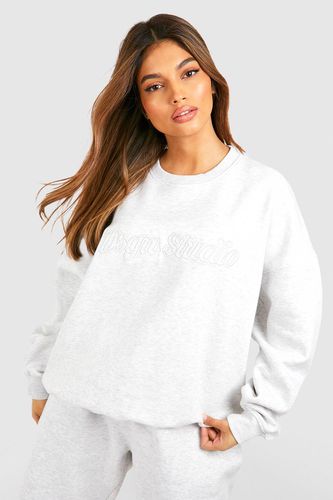 Womens Dsgn Studio 3d Embroidered Oversized Sweatshirt - - L - boohoo - Modalova