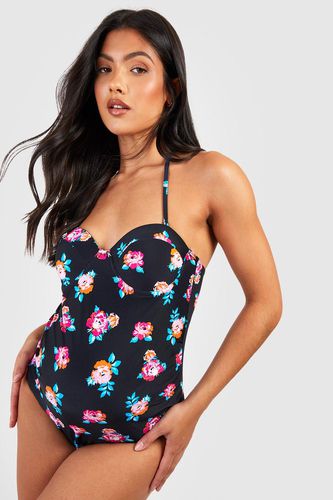 Womens Maternity Floral Strap Swimsuit - - 8 - boohoo - Modalova