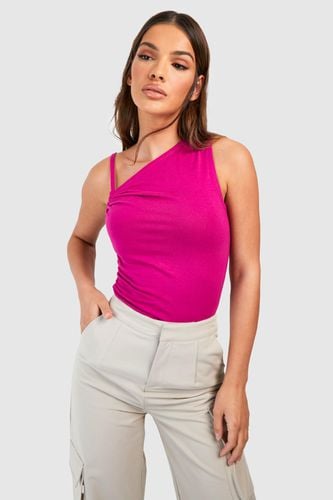 Womens Ruched Sleeve Top - Pink - 8 - boohoo - Modalova