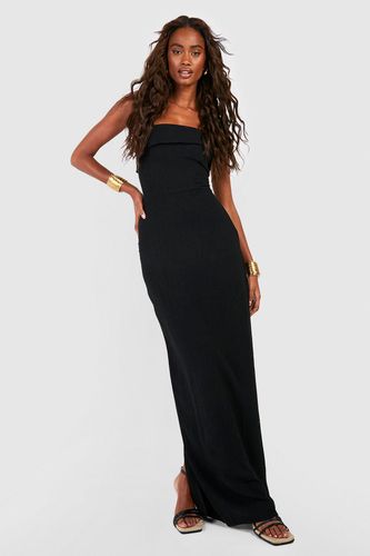 Womens Linen Mix Tailored Column Maxi Dress - - 12 - boohoo - Modalova
