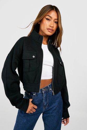 Womens Pocket Detail Bomber Jacket - - 14 - boohoo - Modalova