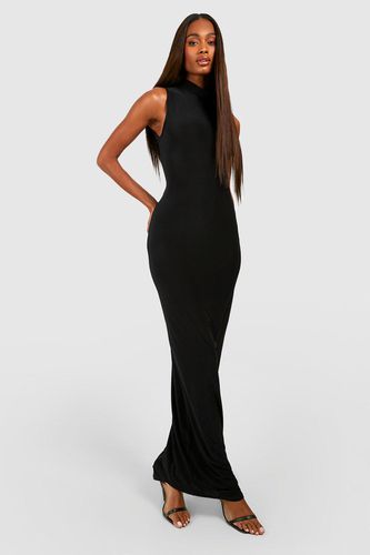 Womens Premium Heavy Weight Slinky High Neck Maxi Dress - - 10 - boohoo - Modalova