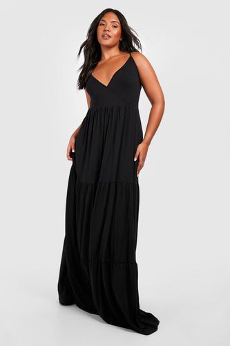 Womens Plus Jersey Strappy Tiered Maxi Dress - - 20 - boohoo - Modalova