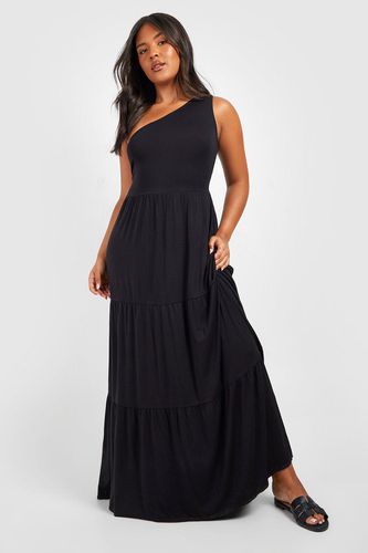 Womens Plus Jersey Asymmetric One Shoulder Maxi Dress - - 16 - boohoo - Modalova