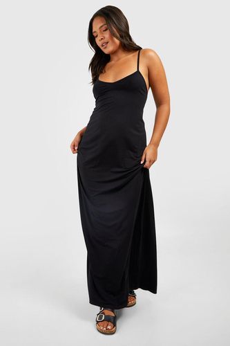 Womens Plus Jersey Strappy V Neck Maxi Dress - - 16 - boohoo - Modalova