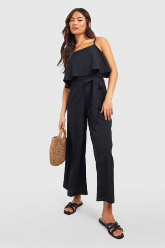 Womens Strappy Wide Leg Jumpsuit - - 14 - boohoo - Modalova