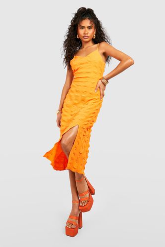 Womens Textured Slip Dress - - 16 - boohoo - Modalova