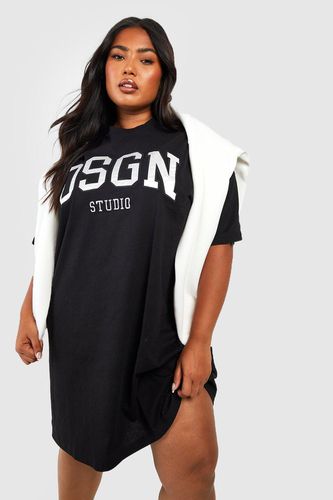 Womens Plus Applique Dsgn Studio Oversized T-shirt Dress - - 16 - boohoo - Modalova