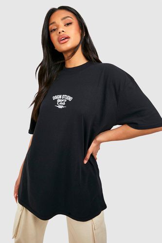 Womens Dsgn Studio Sports Club Slogan Oversized T-shirt - - S - boohoo - Modalova