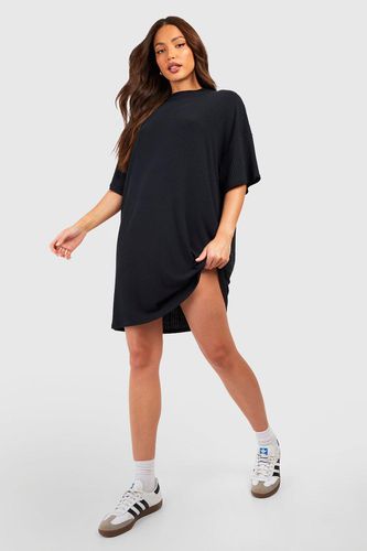 Womens Tall Soft Rib Shortsleeve T-shirt Dress - - 14 - boohoo - Modalova