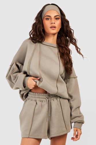 Womens Exposed Seam Detail Oversized Sweatshirt - - S - boohoo - Modalova