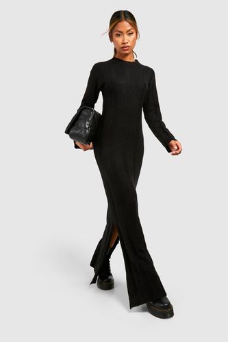 Womens Wide Rib Knitted Maxi Dress - - 8 - boohoo - Modalova