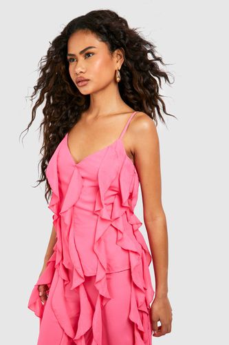 Womens Chiffon Maxi Ruffle Cami - - 8 - boohoo - Modalova