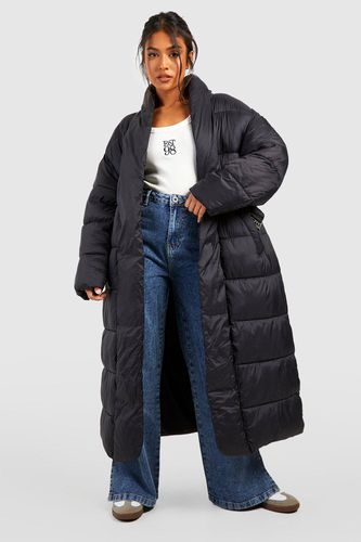 Womens Petite Belted Duvet Puffer Jacket - - 10 - boohoo - Modalova