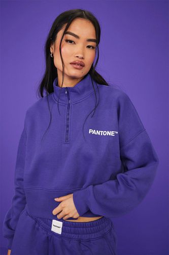 Womens Pantone Half Zip Boxy Half Zip Sweatshirt - - XXXL - boohoo - Modalova