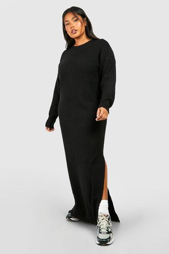 Womens Plus Soft Knit Crew Neck Midaxi Dress - - 18 - boohoo - Modalova