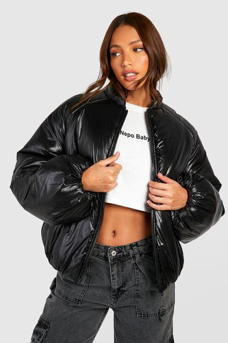 Womens Tall Zip Padded Puffer Jacket - - 10 - boohoo - Modalova