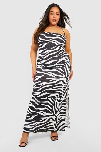 Womens Plus Zebra Slinky Cowl Maxi Dress - - 18 - boohoo - Modalova