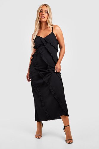 Womens Plus Ruffle Strappy Maxi Dress - - 16 - boohoo - Modalova