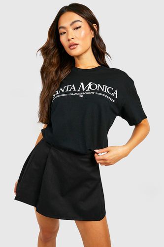 Womens Santa Monica Printed Oversized T-shirt - - S - boohoo - Modalova