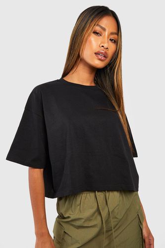 Womens Basic Cotton Crop Oversized T-shirt - - 6 - boohoo - Modalova