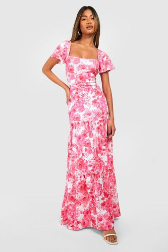 Womens Ditsy Floral Ruffle Maxi Dress - - 18 - boohoo - Modalova