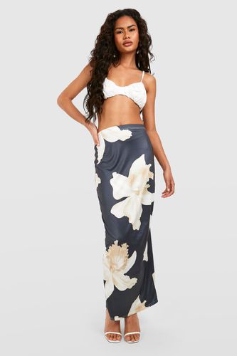 Womens Floral Maxi Slip Skirt - - 10 - boohoo - Modalova