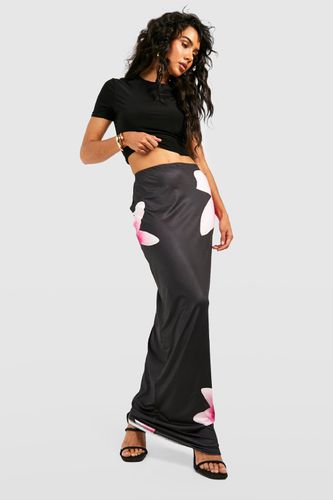 Womens Floral Slip Maxi Slip Skirt - - 12 - boohoo - Modalova