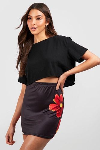Womens Floral Mini Skirt - - 10 - boohoo - Modalova