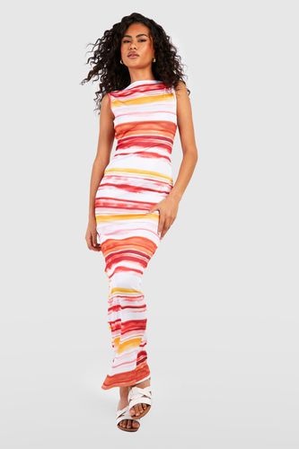 Womens Stripe Tie Dye Maxi Dress - - 8 - boohoo - Modalova