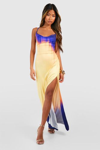 Womens Ombre Slinky Cowl Maxi Dress - - 16 - boohoo - Modalova